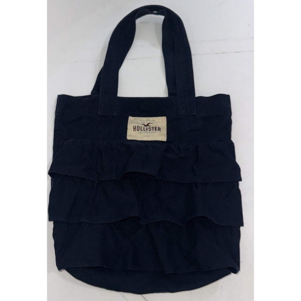 Vintage Y2K Hollister California Navy Blue Skirt Book Canvas Seagull Tote Bag - Picture 4 of 15
